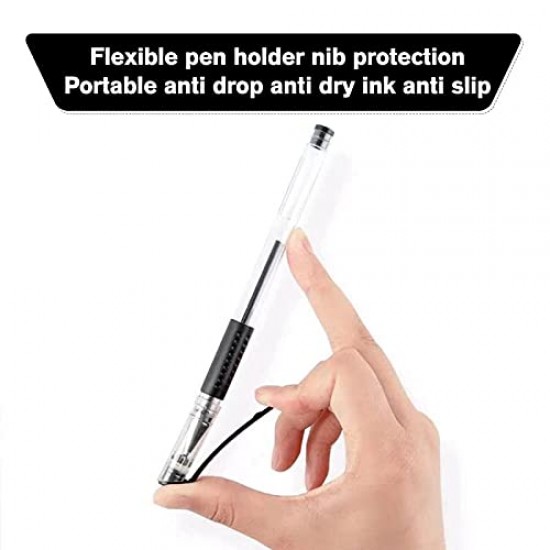  Geyoga 90 Pcs Gel Ink Pens Bulk Fine Point 0.5mm Metal Tip  Retractable Gel Pens Ballpoint Pens Rubber Grip Smooth Pens for Office Back  to School (Black) : Office Products