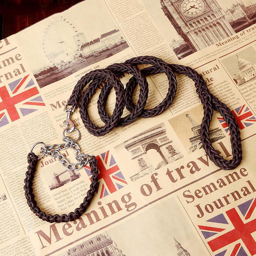 Double-Strand-Rope-Large-Dog-Leashes-Metal-P-Chain-Buckle-National-Color-Pet-Traction-Rope-Collar-Set-For-Big-Dogs-12m-Length-5